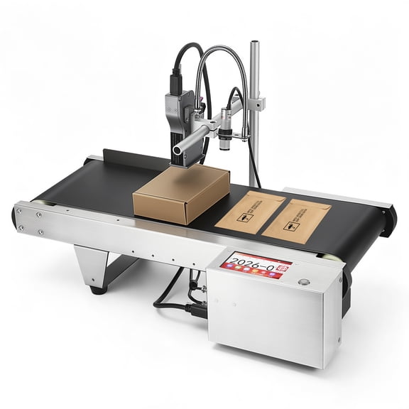 JHKNNK Inkjet Coding Machine 600 DPI Online Printer with Conveyor, 1-5 Line