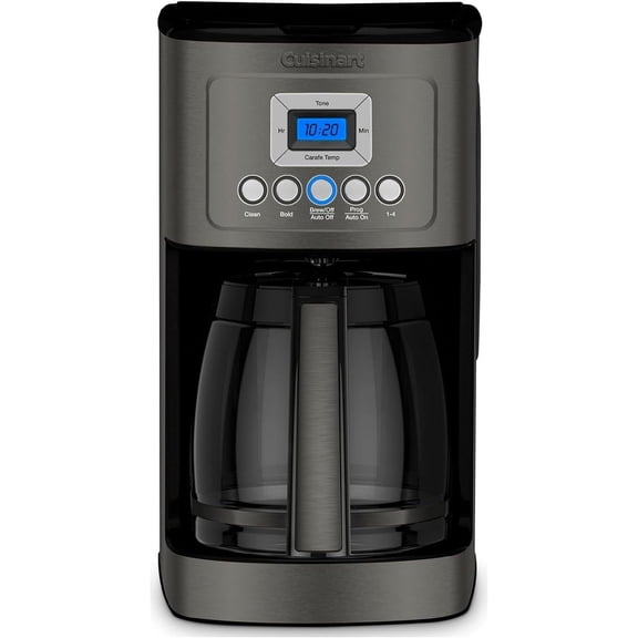 JHLMM 14-Cup Coffee Maker with Brew Strength Control, Black Stainless Steel