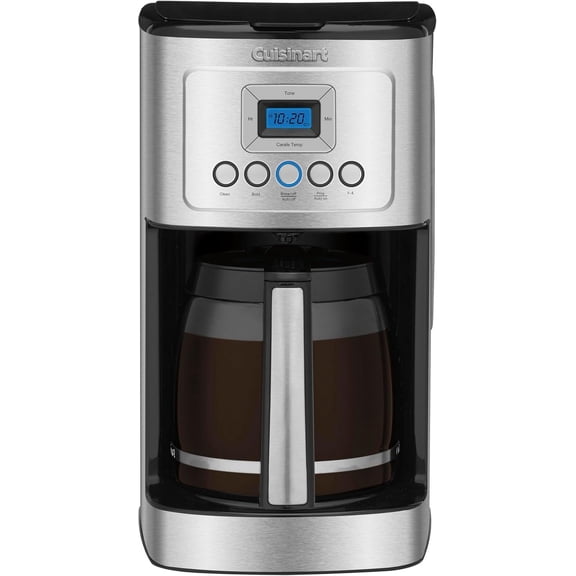 JHLMM Programmable Stainless Steel Coffee Maker with 14-Cup Glass Carafe