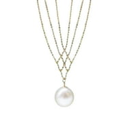 JHLZHS 2023 Fashion Long Necklace for Women Electroplated Pearl Pendant Fashion Collarbone Chain Jewelry Gold Gold