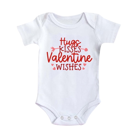 JHLZHS Baby Boy Outfits 9-12 Months Fall Boys Girls Short Sleeve Valentine's Day Letter Print Romper Bodysuit for Children Clothes Baby Girl Outfits 3-6 Months Sunflower