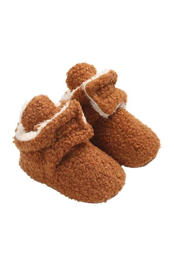 Big Kids Snow Boots Baby Boy Girl Boots Shoes Winter Snow Bowknot Soft Sole Warm Toddler Prewalker Booties Toddler Rain Boots Yellow Moon Shoes for Kids