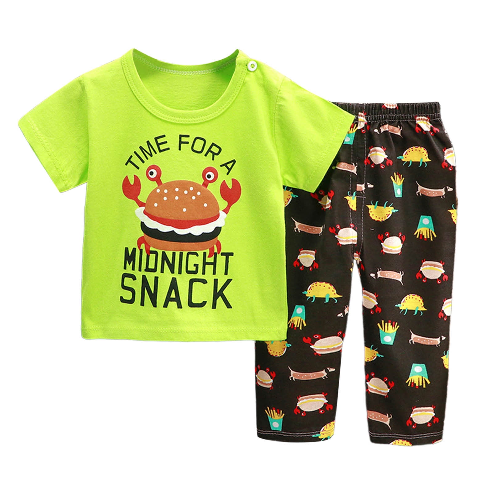 JHLZHS Boys Pajamas Size 7 8 Kid s Summer Homewear Boys Girls Cartoon Jhlzhs boys pajamas size 7 8 kid s summer homewear boys girls cartoon