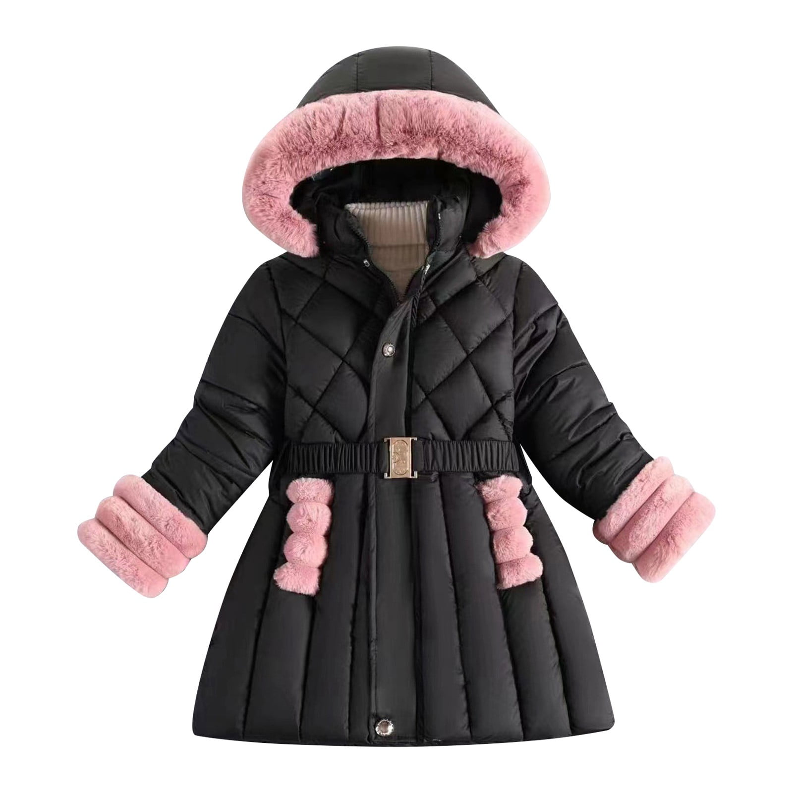 JHLZHS Girls Coats Size 7/8 Winter Children's Winter Padded Padded
