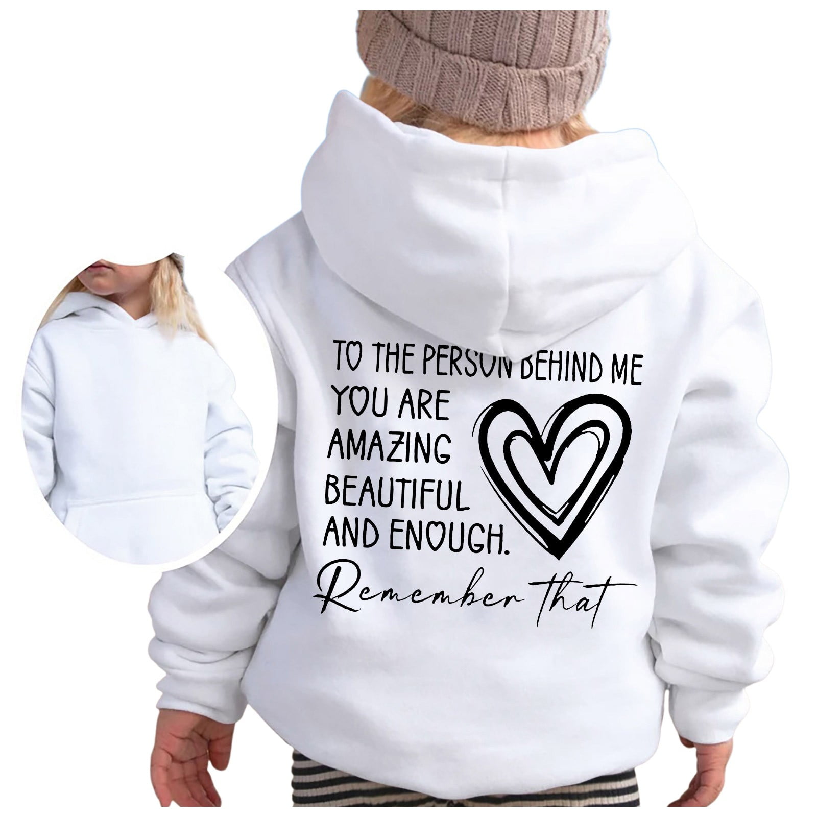 JHLZHS Girls Hoodies Size 6-8 Girl's Hoodie Long Sleeve Soft Sweatshirt Graphic Hoody Kids Cute Pullovers Top Clothes for Girls Blanket Hoodie for Kids Christmas Sweatshirts for Girls 10-12