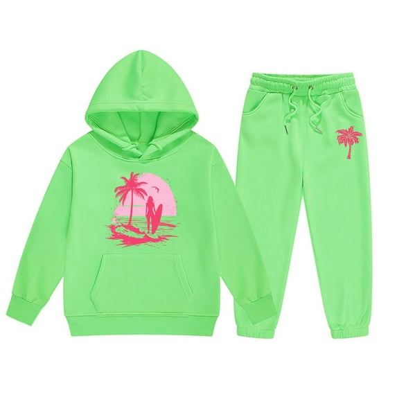 JHLZHS Girls Outfits 5 T Child Toddler Boys Girls Long Sleeve Solid Warm Hoodie Pullover Tops Pants Kids Outfits Sweat Suit Girls 4T Outfits Bougie Cute Fall Clothes