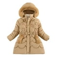 thumbnail image 1 of JHLZHS Kids Winter Jacket Girls Size 6-7 Coat Girls Kids Winter Jacket Winter Coats Medium Length Warm Jacket Windproof Children's Jacket Hood Outdoor Jacket Quilted Jacket, 1 of 4
