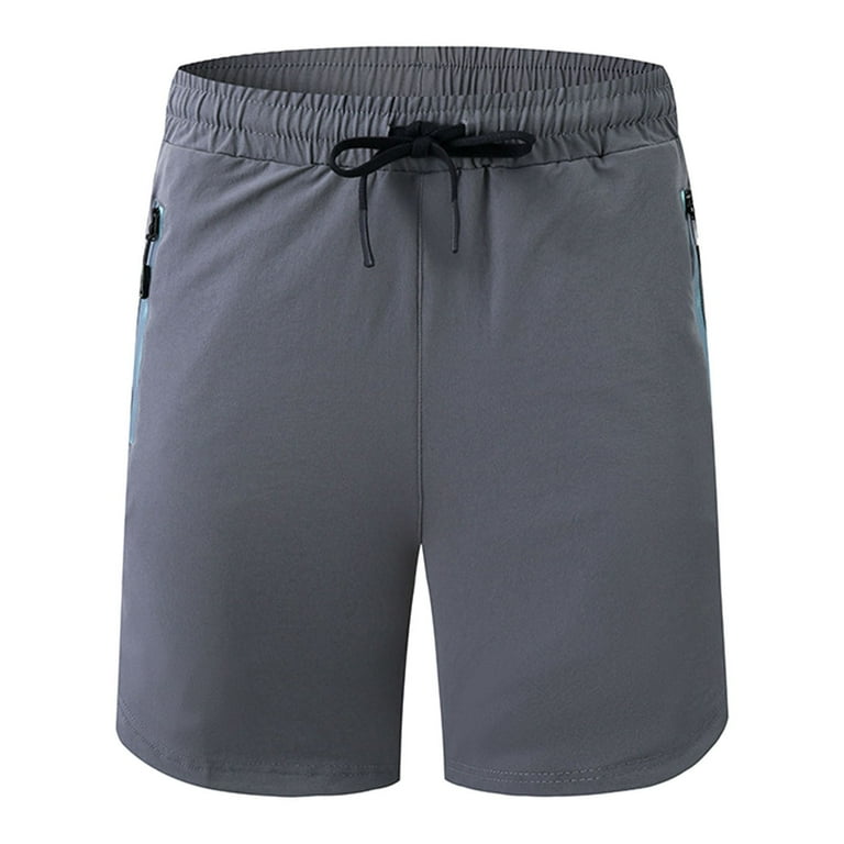 JHLZHS Men s Joggers 85 Nylon 15 Spandex Quality Men Shorts 6 Color Zip Pocket Shorts with Side Slip Shorts Above Knee Gym People Leggings Camo Men