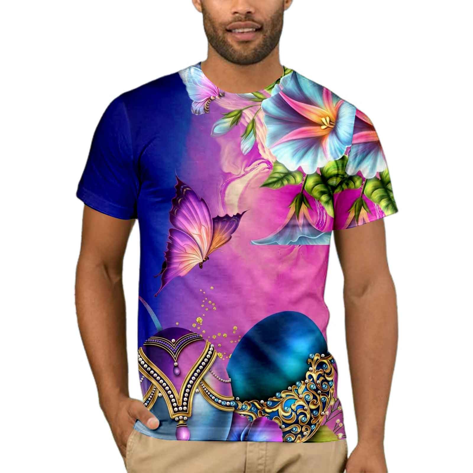 JHLZHS Mens T Shirts 4Th of July Mens Easter T