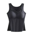 thumbnail image 1 of JHLZHS Shelf Bra Camisoles Top Women's Underwire One Smooth U Light T Shirt Convertible Bra Womens Camisoles with Built in Bra V Neck Camisoles with Built in Bra Lace, 1 of 7