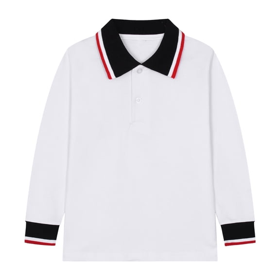 JHLZHS White Shirt Boys Size 8 Kids Boys Girls Long Sleeve Casual Solid Color Shirt Button Closure Fashion Comfortable & Soft Fabric Boys Cancer Awareness Shirt Baseball