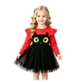 thumbnail image 1 of JHOKCI Toddler Girls Halloween Dress Long Sleeve Cat Tutu Princess Outfit, 1 of 8