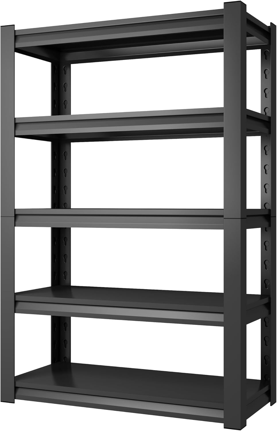 JHOUTR Black Garage Shelving Unit 1500LBS Heavy Duty Storage Shelves ...