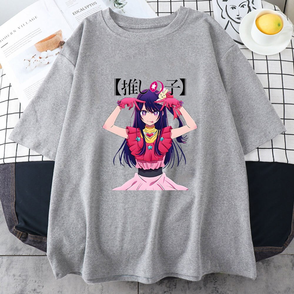 Lady T-shirt Tops Pullover Shirt Girl Japanese Sweatshirt Top Kawaii Cute  Loose