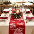 thumbnail image 1 of JHRGJIO Christmas Table Flag, Festive Decoration Table Cloth Art Striped Cover, Holiday Dining Accent for Home Kitchen Party Indoor Display, 1 of 5