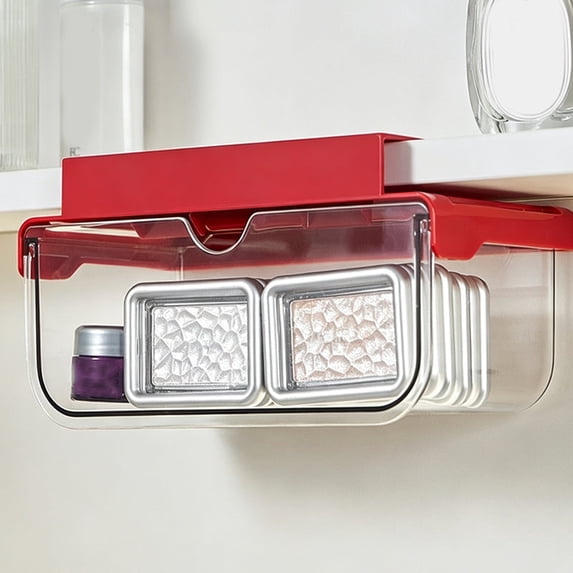 JHRGJIO Extractable Drawer Organizer, Under Shelf Storage Accent, Space Saving Organizer for Home Kitchen Office Use Bedroom Bathroom Cabinet Desk Drawer Storage