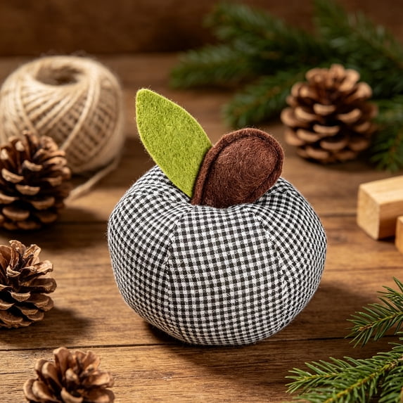 JHRGJIO Fabric Christmas Ornament, Plaid Tabletop Decor Accent, Christmas Holiday Styling for Home Display Christmas Decorations Indoor Outdoor Winter Decor