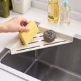 thumbnail image 1 of JHRGJIO Kitchen Sink Drain Rack, Kitchen Storage Organizer with Cloth Holder for Sponge Soap, Hanging Faucet Vegetable Dishwashing Basket for Countertop Cabinet Pantry, 1 of 6