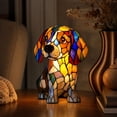 thumbnail image 1 of JHRGJIO Puppy Lamp Stained Glass, Dog Night Light Stained Resin Pup Light Charge Powered, Table Lamp Puppy Lamps for Home Bedroom Desk Display Warm Cozy Cute Unique, 1 of 7