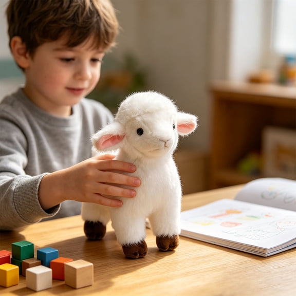 JHRGJIO Sheep Plushie Doll, Adorable Soft Lamb Stuffed Animal Toy Cute Fluffy Sheep, Plush Lamb Hug Pillow for Sofa Couch Bed Bedroom Living Room Home Decoration Gift