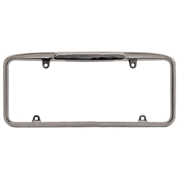 JHRS 208-001 30's Era License Plate Frame With Light, Polished