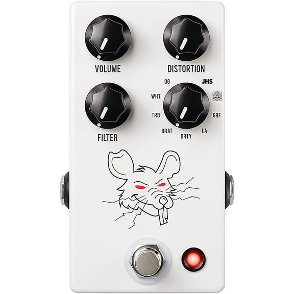 JHS PackRat Distortion/Fuzz Effects Pedal White