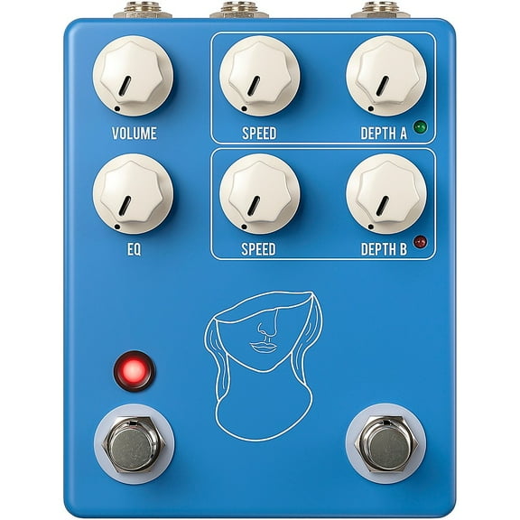 JHS Pedals Artificial Blonde Madison Cunningham Artist Signature Vibrato/Modulation Tone Effects Pedal Blue Nova