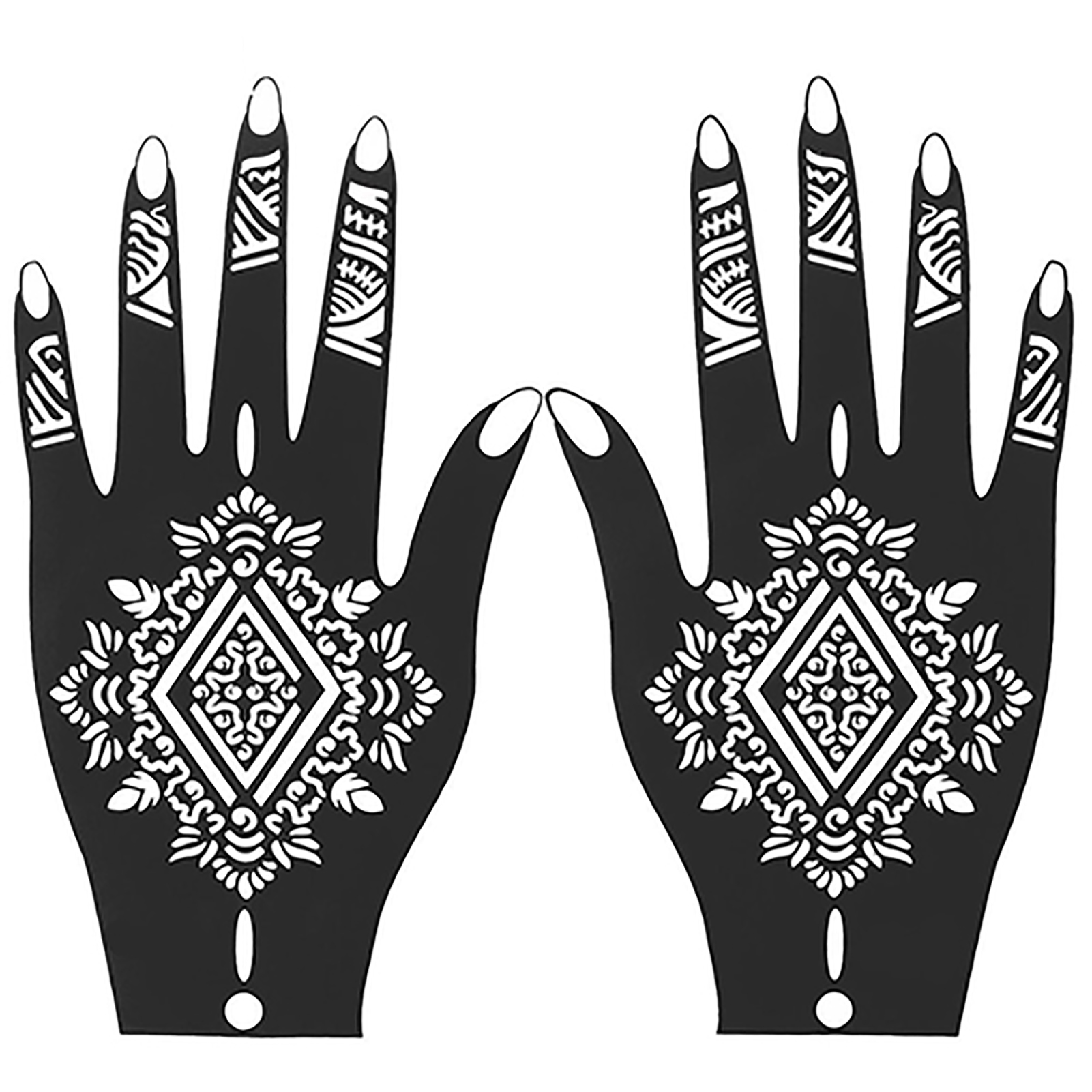 JHTongC 2Pcs Cool Temporary Flower Pattern Hand Art Decal Tattoo ...