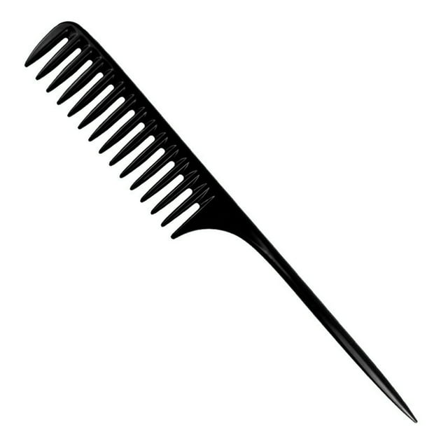 JHTongC Hairdressing Comb Anti-static Long Lifespan Plastic Sharp-tailed Large Tooth Comb for Stylist