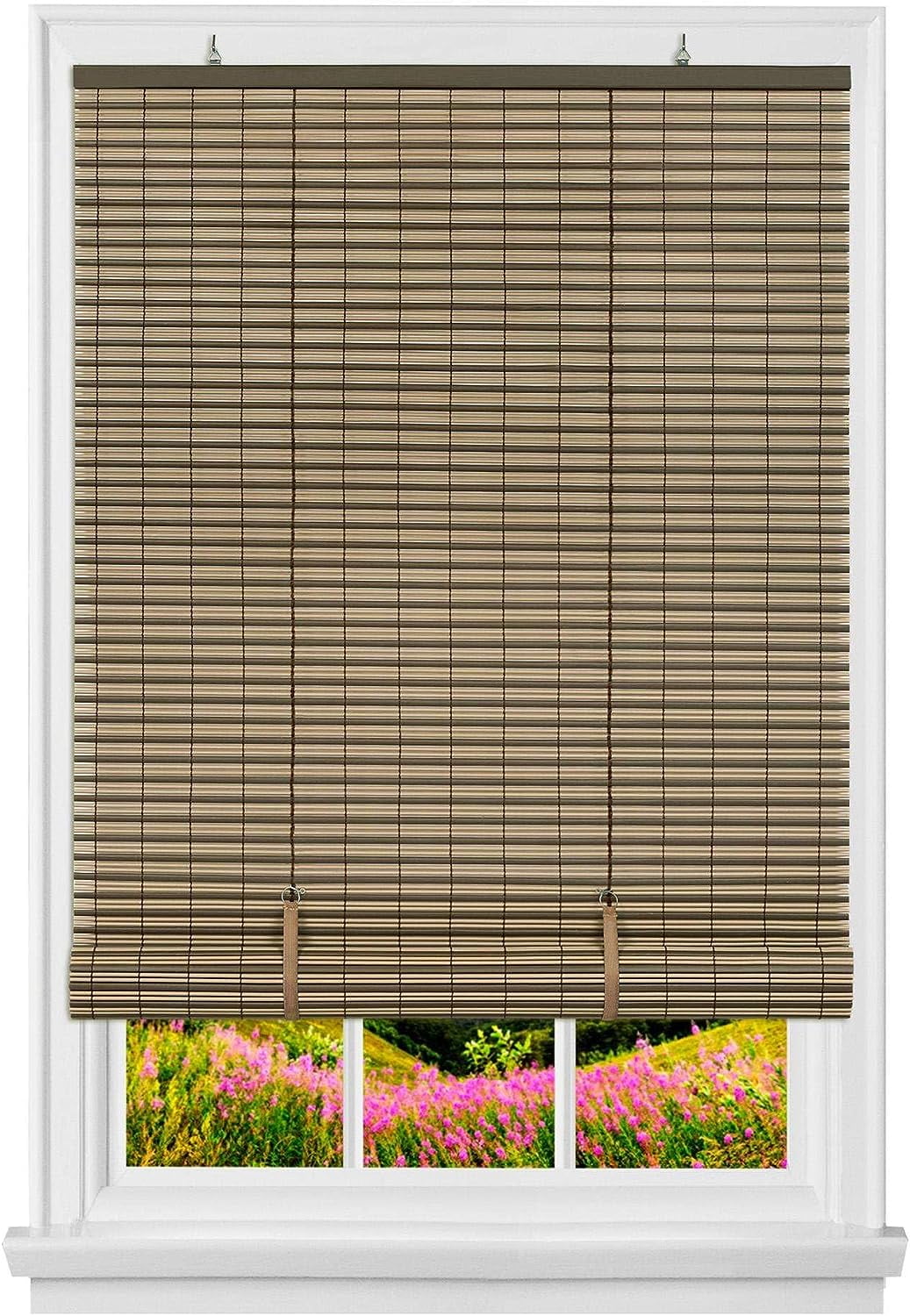 JHUS Oval Cordless Rollup Light Filtering Window Blinds Roller Shades Window Blinds Blinds for Windows Window Shades Window Shades for Home Window Shades