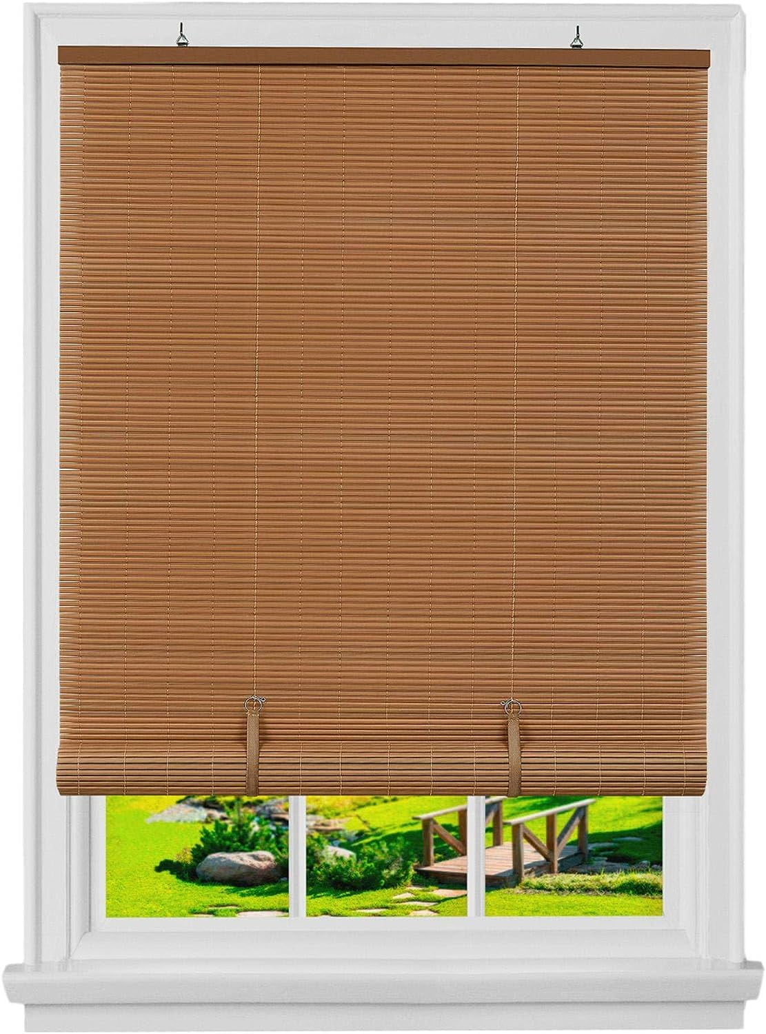 JHUS Oval Cordless Rollup Light Filtering Window Blinds Roller Shades Window Blinds Blinds for Windows Window Shades Window Shades for Home Window Shades
