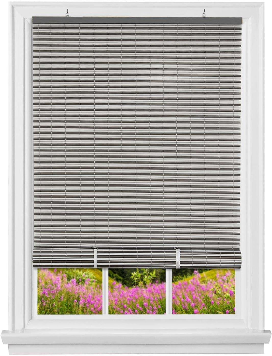 JHUS Oval Cordless Rollup Light Filtering Window Blinds Roller Shades Window Blinds Blinds for Windows Window Shades Window Shades for Home Window Shades
