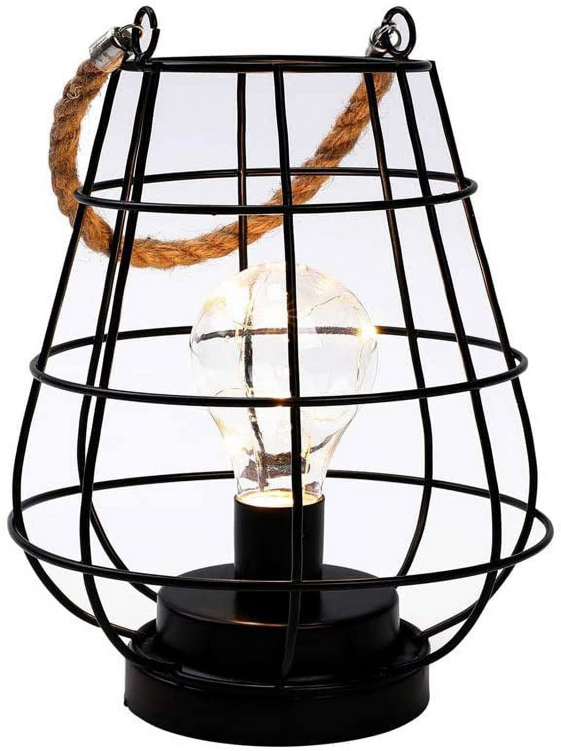 Antique Farmhouse Battery Operated Cage Lantern