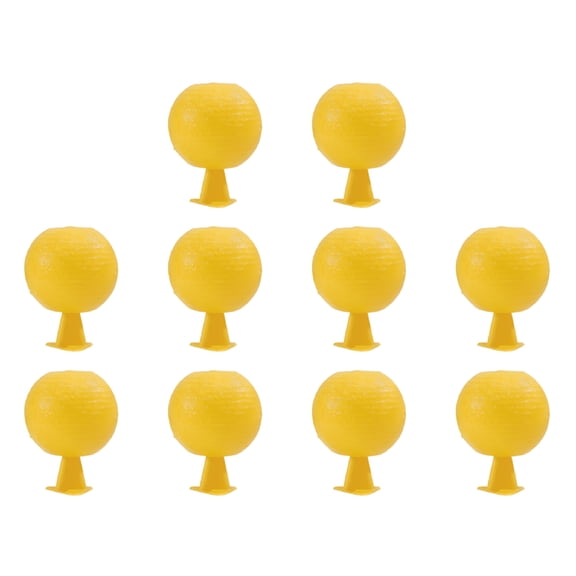 JHdrYfe 10Pcs Fruit Fly Traps Ball, Citrus Shaped Fruit Fly Traps, Flying Insects Ball for Indoor Outdoor House Kitchen Plants Trees Flying Insects (3.2 inch)