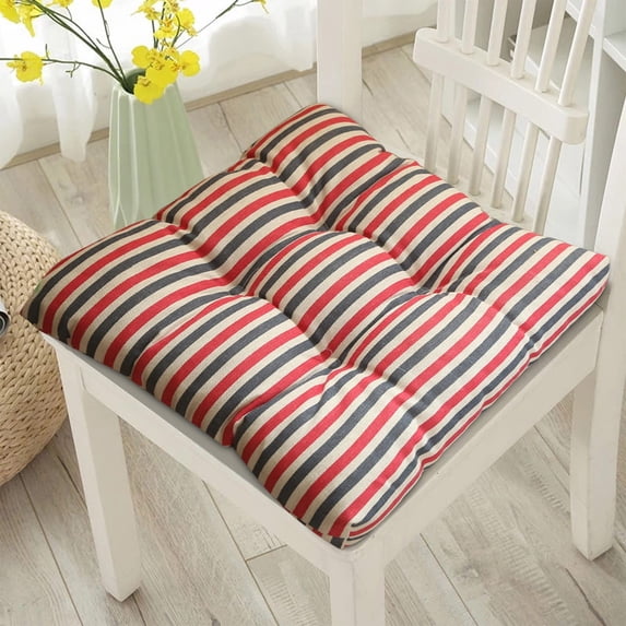 JHdrYfe Stripe Square Chair Pad Seat Cushion,Indoor Outdoor Chair Cushions or Home Office and Patio Garden Furniture Decoration, 22x22 Inch