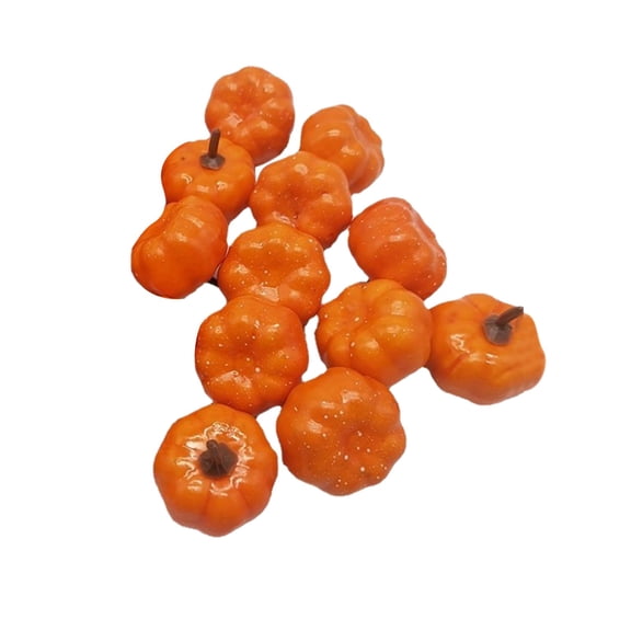 JHyouerji 12 Pcs Halloween Blank DIY Artificial Plastic Pumpkin Set Realistic Reusable for Kitchen Vase Table Wedding Fall Indoor Outdoor