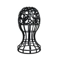 thumbnail image 1 of JHyouerji 2 In 1 Wig Holder Stand 7x12x3 Inch,Black Hollow Ventilated Plastic Mannequin Head Support,Sturdy Lightweight Hanging Rack for Salon Wigs Hair Accessories Storage, 1 of 7