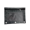 thumbnail image 1 of JHyouerji 2 Pack B5 3 Hole Oxford Cloth Zipper Pencil Pouch 10x7 Inch,Clear Window Detachable 3 Ring Binder Stationery Storage Bag for Office Document Organizer, 1 of 9