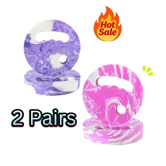 JHyouerji 2 Pairs Water Exercise Discs Weights for Pool Exercise Set EVA Foam Water Aerobic Equipment Hand Held Swim Disc for Swimming Beginners Pool Aerobics Fitness