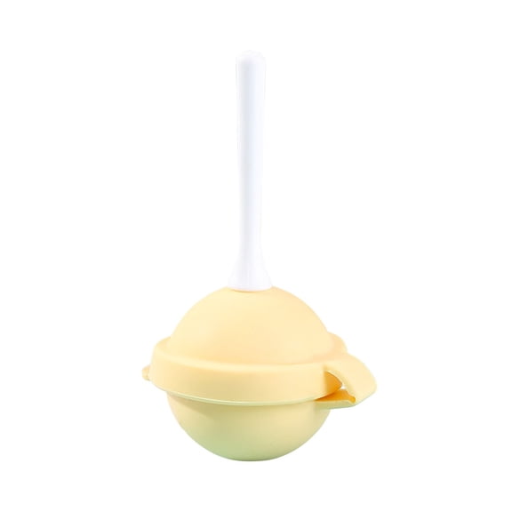 JHyouerji 2 Pcs Silicone Popsicle Molds,Yellow Lollipop Shape Easy Release Ice Pop Maker with Sticks for Homemade Ice Cream Summer Kitchen
