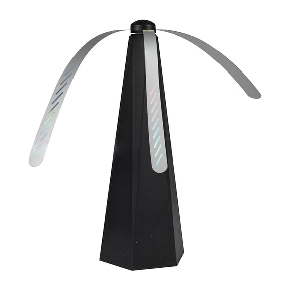 JHyouerji 3 Pcs Automatic Fly Repellent Fan 10×4×4 Inch Super Quiet Multi Functional Table Fly Catcher Fan Battery Powered for Outdoor Picnic Dining Table
