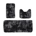 thumbnail image 1 of JHyouerji 3 Pcs Bathroom Rugs Set with U Shaped Mat,Black Machine Washable Non Slip Quick Drying Ultra Soft and Water Absorbent Bath Carpet for Bedroom Floor Living Room, 1 of 9