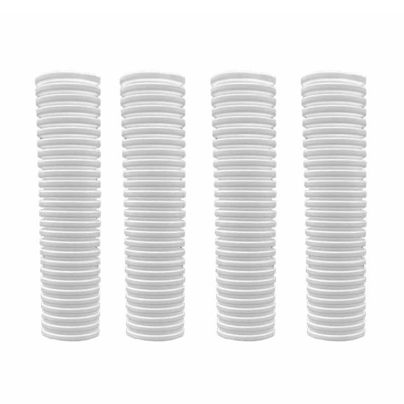 JHyouerji 4 Pcs Tree Trunk Protector Tube 2×2×16 Inch Expandable White Bark Guard Wrap Protect Young Plants from Deer Cats Lawn Garden Protection