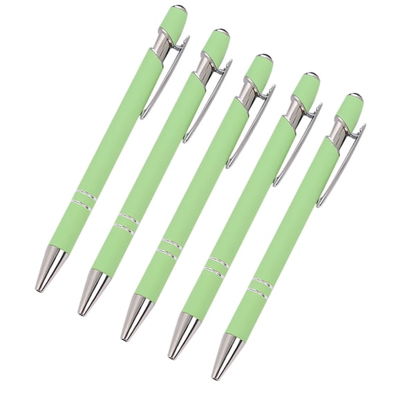 JHyouerji 5 Pcs Click Pens,0.5mm Tip Dual Purpose Stylus Pen,Metal Retractable Writing Pen for Business Office Daily Use