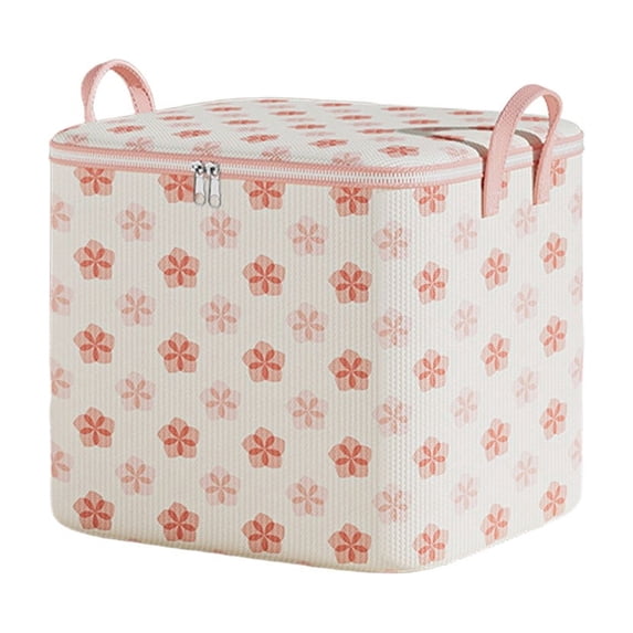 JHyouerji 60L Non Woven Garment Storage Tote 14x10x8 Inch,Zipper Reinforced Handle Compact Organizer Bag for Clothes Linen Bedroom Storage