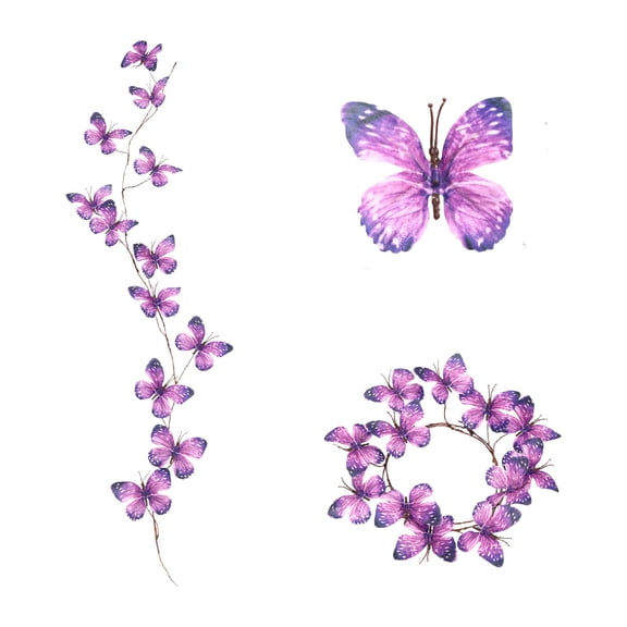 JHyouerji Artificial Butterfly Plastic Vine Garland,Bendable Wall Arch Decor 39 Inch Hanging Greenery for Wedding Patio Balcony Party Home DIY Wall Accent