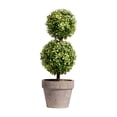 thumbnail image 1 of JHyouerji Artificial Double Ball Trees Yellow Fake Greenery Plants Ball Tree for Porch Home Garden Decor, 1 of 7