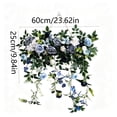 thumbnail image 1 of JHyouerji Artificial Rose Front Door Swag Wreath 24x10x1 Inch Blue All Season Farmhouse Hanging Floral Decor for Wedding Holiday, 1 of 8