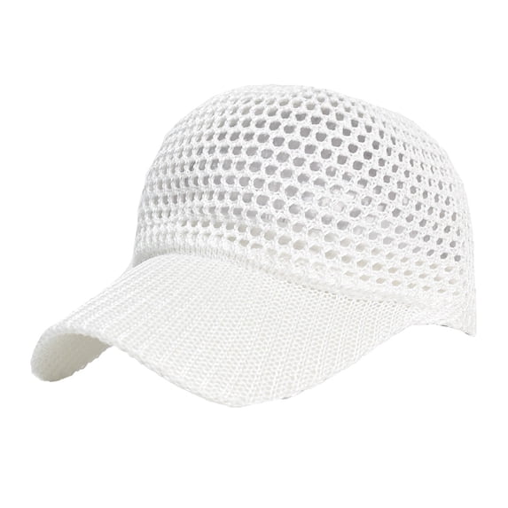 JHyouerji Baseball Cap for Men White Summer Mesh Trucker Hats Breathable Running Hat Outdoor Sports Quick Dry Hat
