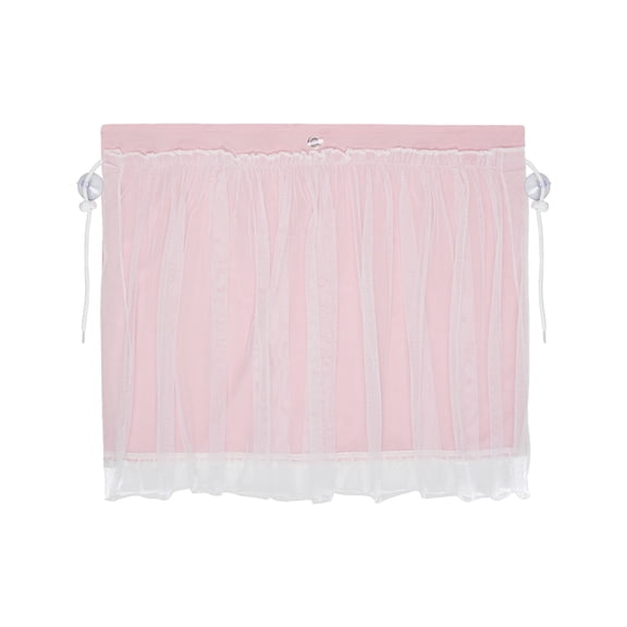 JHyouerji Car Suction Cup Window Sun Shade Curtain,Pink Polyester Privacy Cover to Block Sun Rays and Heat,Easy Install for Cars Trucks,Improve Interior Comfort